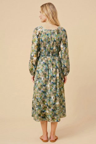 Floral Fruit Print Dress