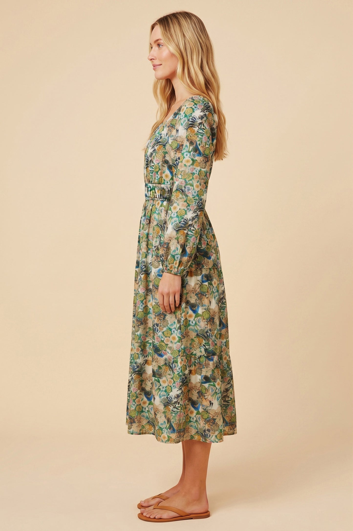 Floral Fruit Print Dress