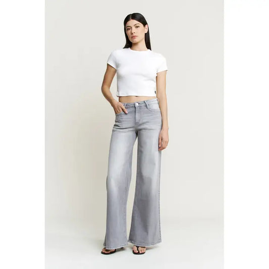 Mid Rise Vintage Wide Leg