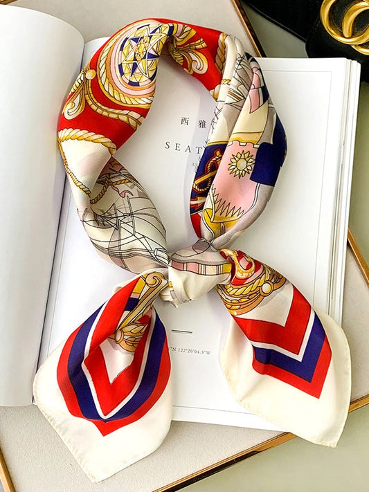 Red Nautical Fashion Scarf