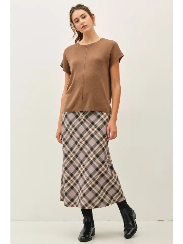 Plaid Print Skirt
