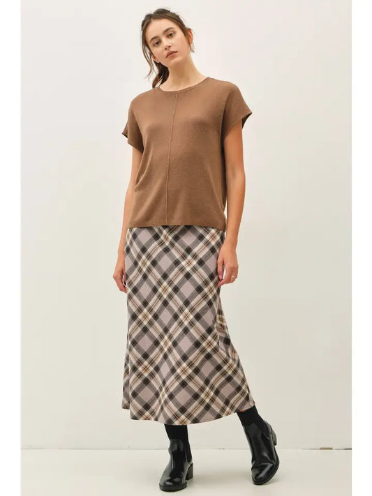 Plaid Print Skirt