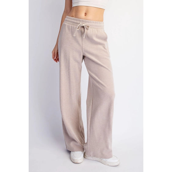 Rib Brushed Straight Pants