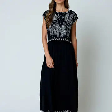 High Waist Scallop Hem Midi Skirt